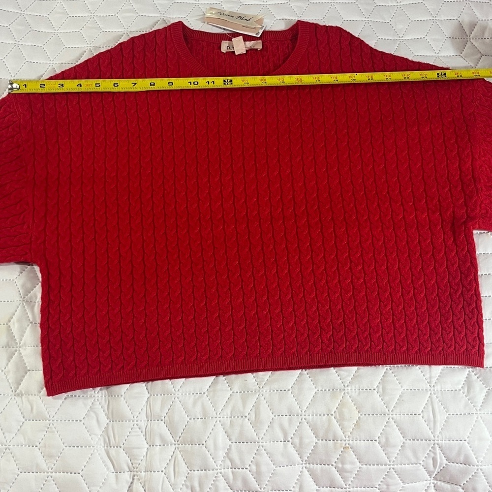 Philosophy Viscose Blend Cable Knit Crew Neck Drop Shoulder Sweater Size Large - Picture 8 of 10
